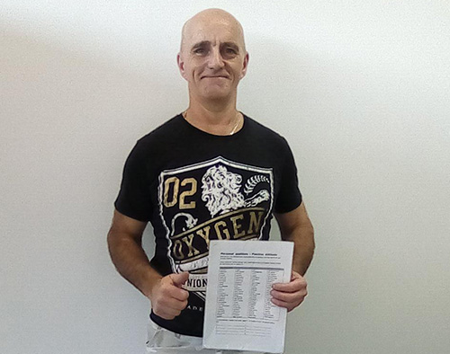 Justin is ready for work!